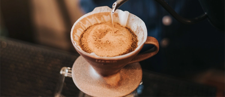 Colombian specialty coffee being brewed