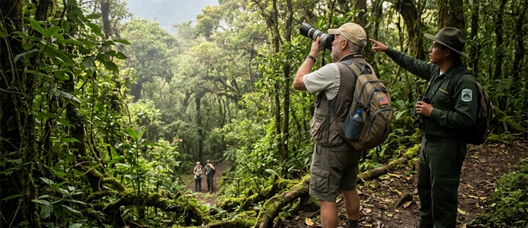 Birdwatching hike with local guide along the cloud forest trail