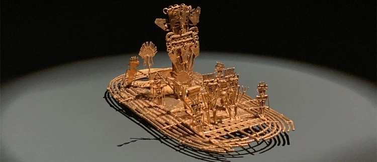 Balsa muisca de oro en el Museo del Oro